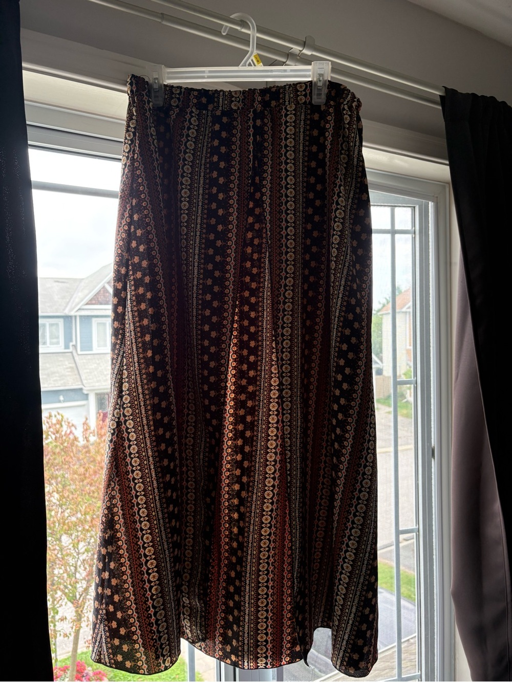 SHEIN Brown Printed Maxi Skirt